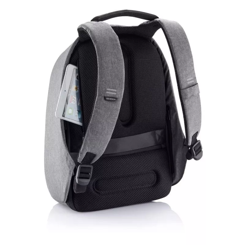 XD Design Bobby Hero Regular P705.292 mochila antirrobo, portátil de 15,6 pulgadas, tablet de 12,9 pulgadas, 16 l, puerto de carga USB, bolsillo RFID, gris