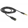 Cable de audio 3,5 mm conector macho a conector hembra DeLOCK 84666 negro 1 m