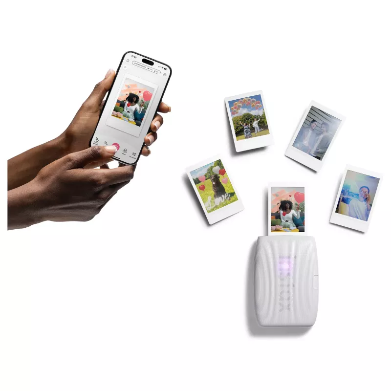 Impresora de fotos Fujifilm Instax Mini Link 3 blanca Bluetooth impresora instantánea portátil para fotos de smartphone