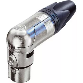 Conector XLR hembra Neutrik, acodado, número de polos: 5, plateado NC5FRX 1 ud. (NC5FRX)