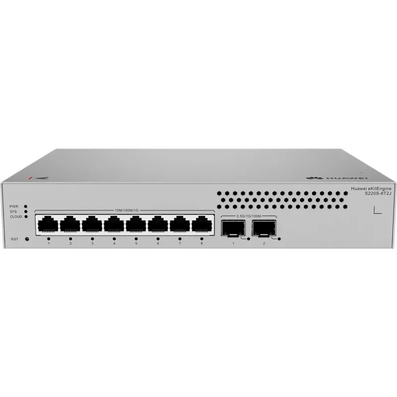 Switch gestionado HUAWEI S220S-8T2J L2 Gigabit Ethernet 8 puertos 1U gris