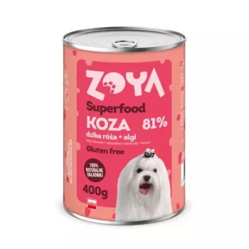 Comida húmeda para perros ZOYA Superfood Cabra 400 g — alimento completo para perros adultos, lata de 400 g