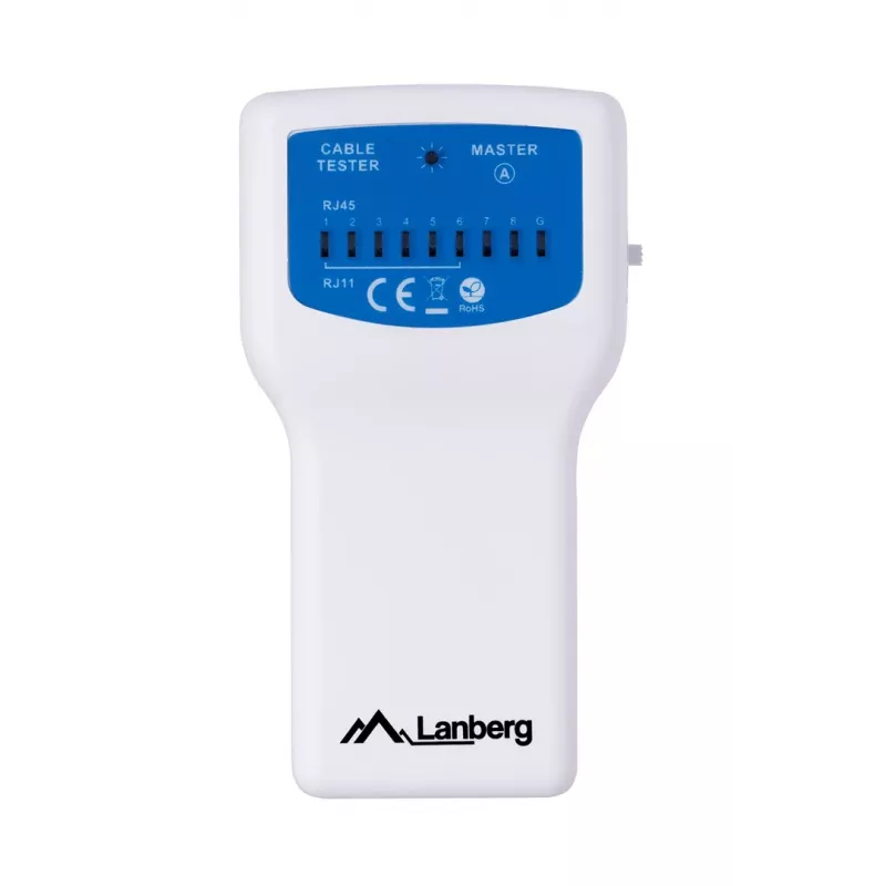 Lanberg NT-0402 comprobador de cables de red PoE, azul/blanco