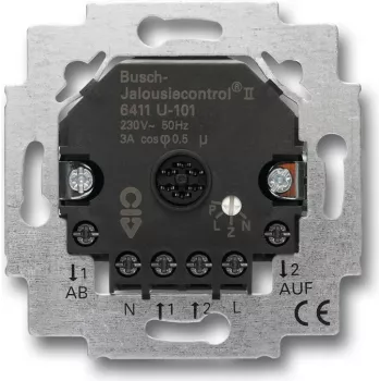 Busch-Jaeger 6411 U-101 Actuador empotrable para persianas/estores, 2 canales
