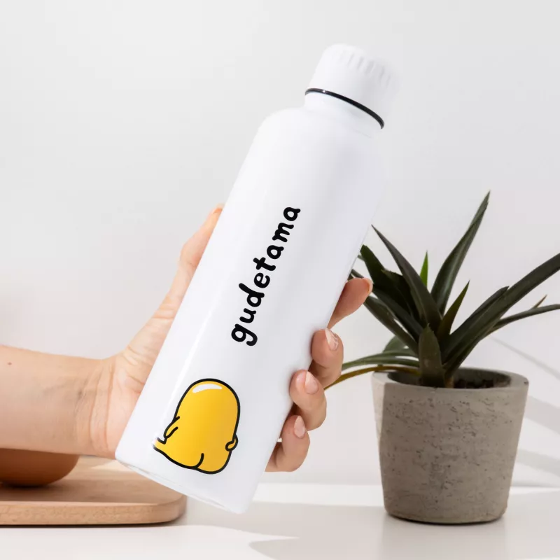 Botella de metal Paladone Gudetama — botella de acero inoxidable isotérmica con diseño de personaje