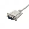 Cable serie RS-232 Akyga AK-CO-03, D-Sub 9 pines conector macho/macho, no cruzado, 2 m, blanco