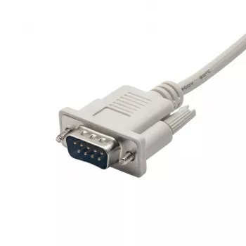 Cable serie RS-232 Akyga AK-CO-03, D-Sub 9 pines conector macho/macho, no cruzado, 2 m, blanco