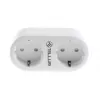 Tellur WiFi AC doble enchufe, medición de consumo energético, 16A, 2400W