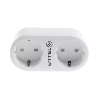 Tellur WiFi AC doble enchufe, medición de consumo energético, 16A, 2400W