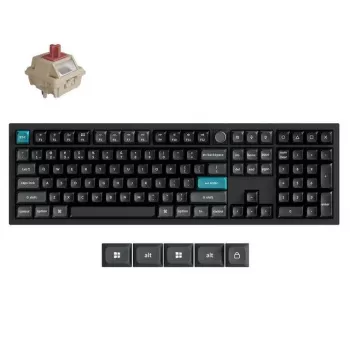 Teclado mecánico Keychron Q6 Ultra 8K — Full-Size (100 %), USB + RF inalámbrico + Bluetooth, RGB, negro