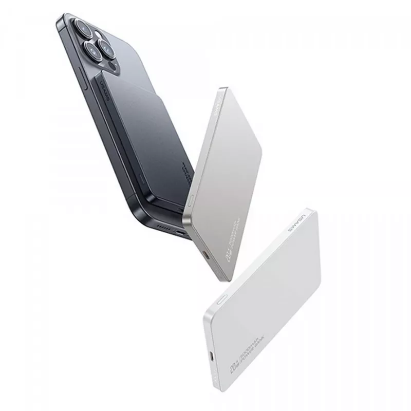 PowerBank 5000mAh 20W inducción MagSafe titanio