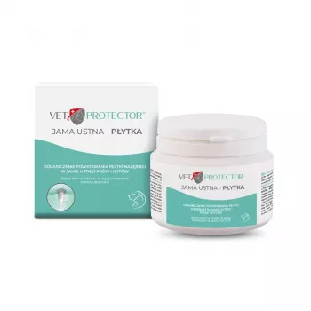Polvo de higiene bucal JM Sante Vet Protector 60 g para perros y gatos, complemento alimenticio para mascotas adultas