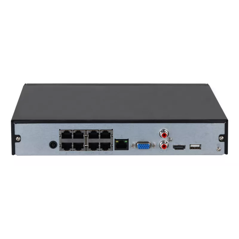 Grabador de vídeo en red DAHUA Lite NVR2108HS-8P-4KS3 — 8 canales, 4K máx, HDD SATA, 1U, PoE
