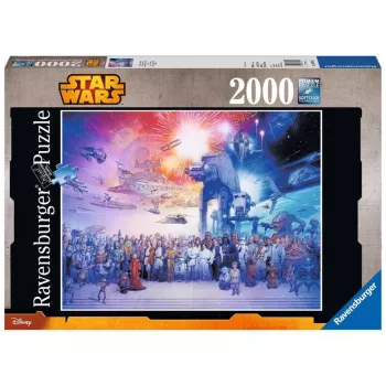Puzle TMTOYS Ravensburger Star Wars Episodios I–VI Saga, 2000 piezas, 980 mm de ancho