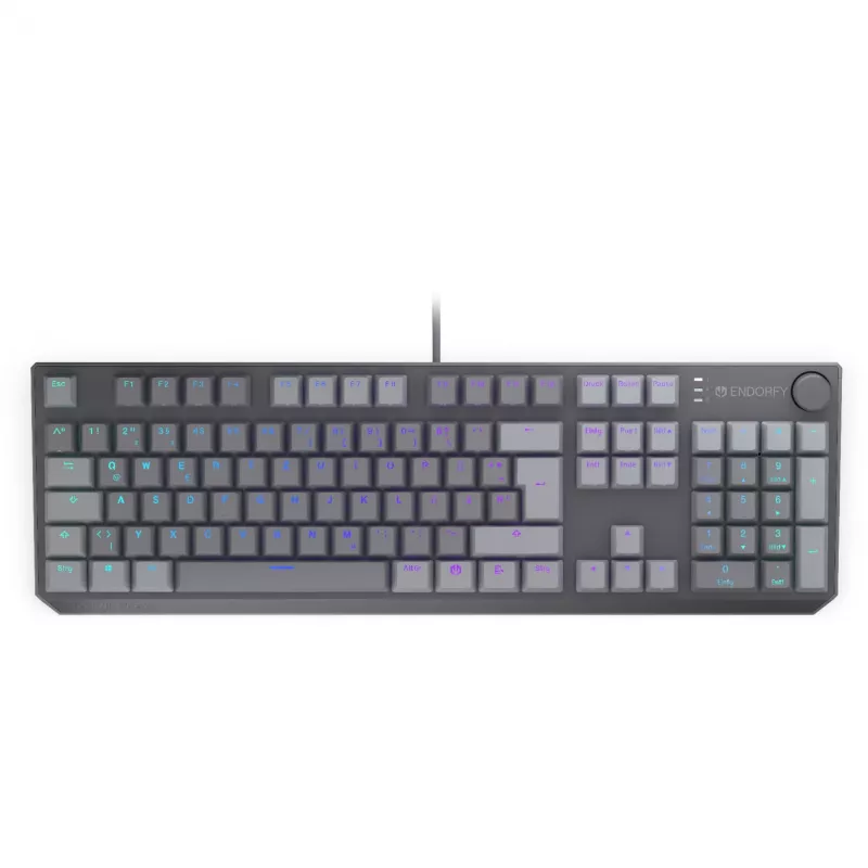 Thock V2, Teclado gaming Gris, Distribución DE, ENDORFY Red