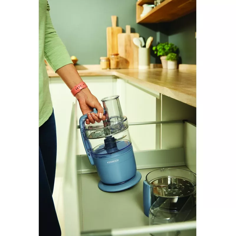 Robot de cocina Kenwood FDP23.140GY MultiPro Go — picadora compacta portátil, gris