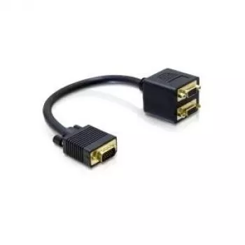 Adaptador VGA DeLOCK 65060 macho a 2x hembra 0,2 m