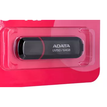 ADATA 64GB DashDrive UV150 Unidad flash USB USB Type-A 3.2 Gen 1 (3.1 Gen 1) Negro