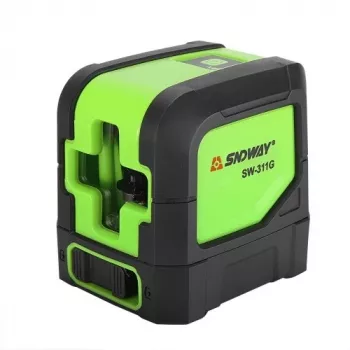 Nivel láser de líneas cruzadas SNDWAY SW-311G – Mini 20 m haz verde, autonivelante
