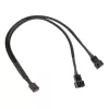 Cable en Y para ventilador PWM Kolink de 1 a 2, 35 cm, negro, con funda trenzada, modelo PGW-AC-KOL-111