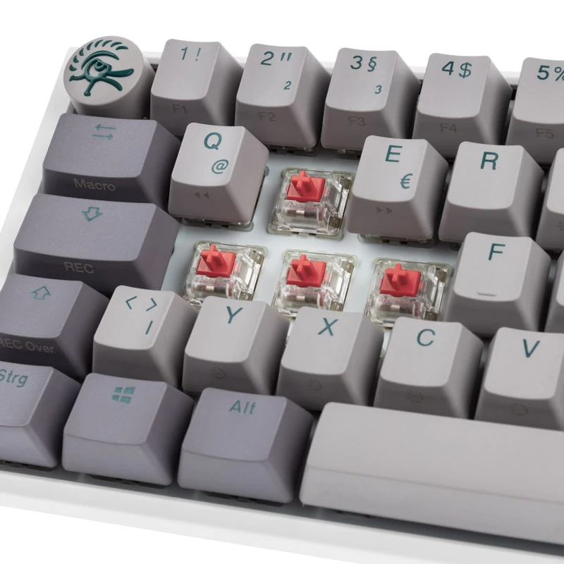 Teclado gaming Ducky One 3 Gris Niebla Mini, LED RGB - MX-Silent-Red