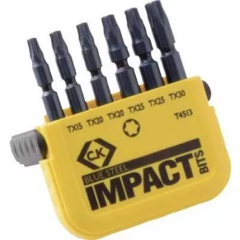 Juego de puntas C.K. 6 piezas TORX Torsion Control Technologie (T4513)