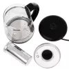 Adler Hervidor de agua | AD 1299 | Eléctrico | 2200 W | 1,5 L | Vidrio | Base giratoria 360° | Negro