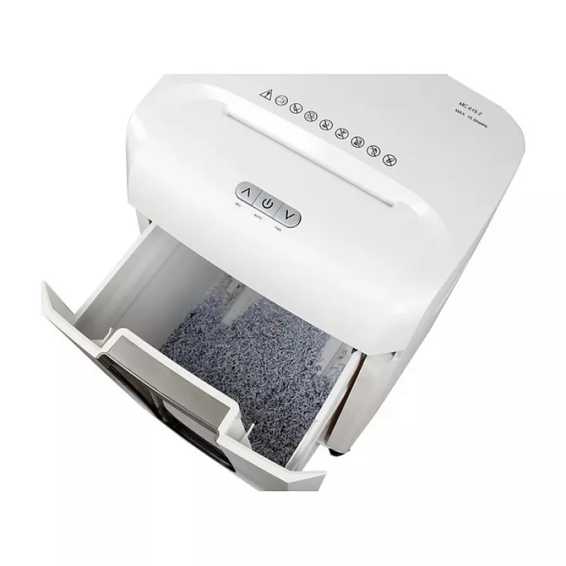 Destructora de documentos Olympia MC 615.2 – Microcorte P-5, 22 cm de entrada, capacidad de 15 hojas, 65 dB, blanca