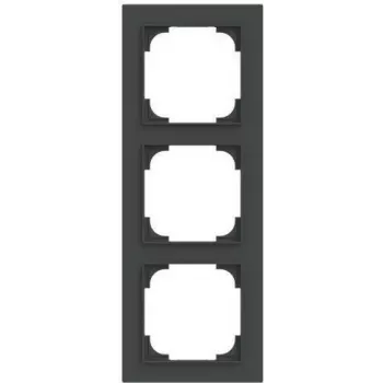 BUSCH-JAEGER 1723-45M Marco triple negro mate (2CKA001754A4856)