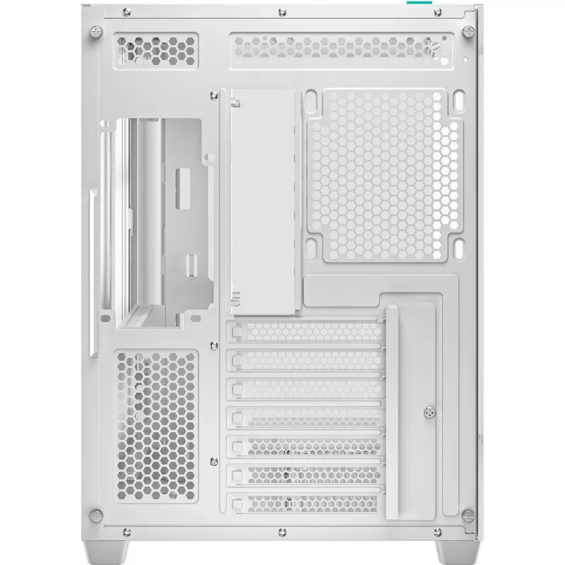 Caja de PC DeepCool CG530 WH Midi Tower – ATX/Micro ATX/ITX, cristal templado, 2 bahías de 3,5