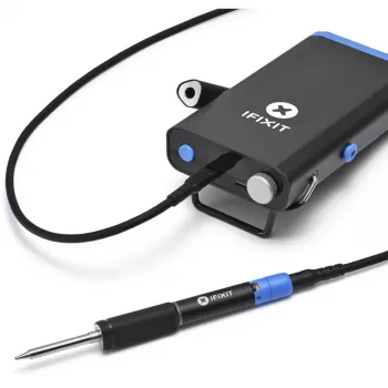 Estación de soldadura portátil Fixhub Power Series, soldador negro/azul, 100 vatios, USB-C, powerstation