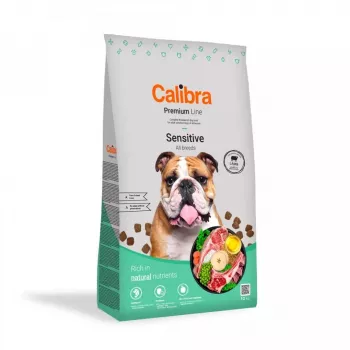 Pienso seco para perros Calibra Premium Sensitive Lamm 12 kg — alimento completo hipoalergénico para perros adultos, sin cereales, 25 % proteína