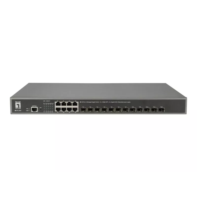 LevelOne GTL-2091 Managed L3 Gigabit Ethernet (10/100/1000) gris