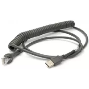 Cable USB Honeywell, cable espiral, longitud: 2,9 m, color: negro, para Voyager/Fusion/Focus (53-53235-N-3)