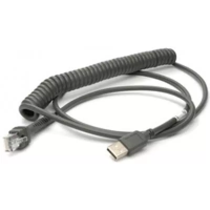 Cable USB Honeywell, cable espiral, longitud: 2,9 m, color: negro, para Voyager/Fusion/Focus (53-53235-N-3)