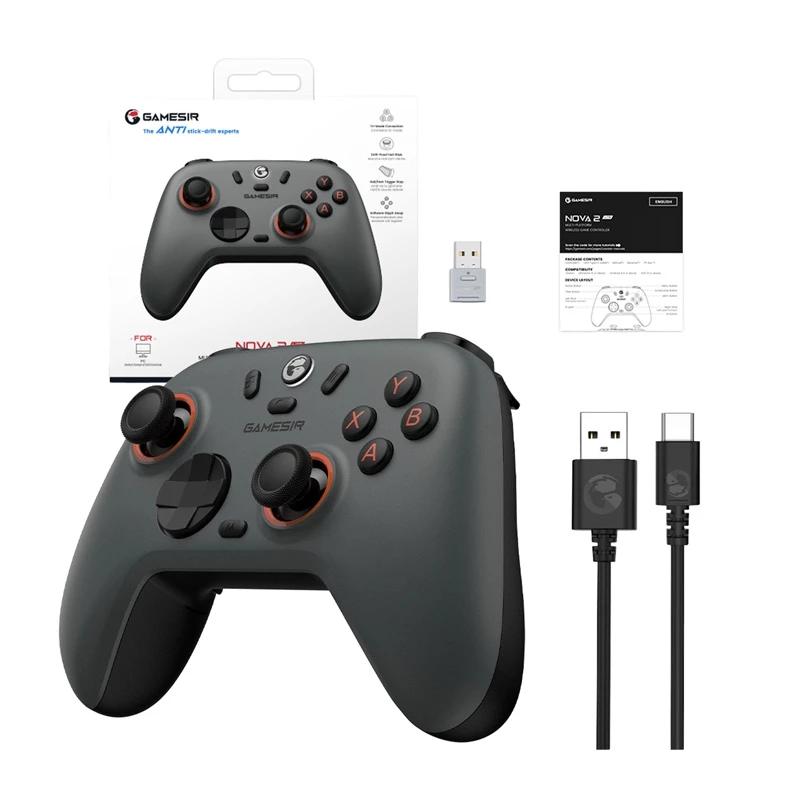 Mando inalámbrico GameSir Nova 2 Lite Gray — mando gaming compacto compatible con Bluetooth