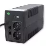 SAI Qoltec Monolith (sistema de alimentación ininterrumpida) Doble conversión (Online) 0,45 kVA 240 W 2 tomas de corriente