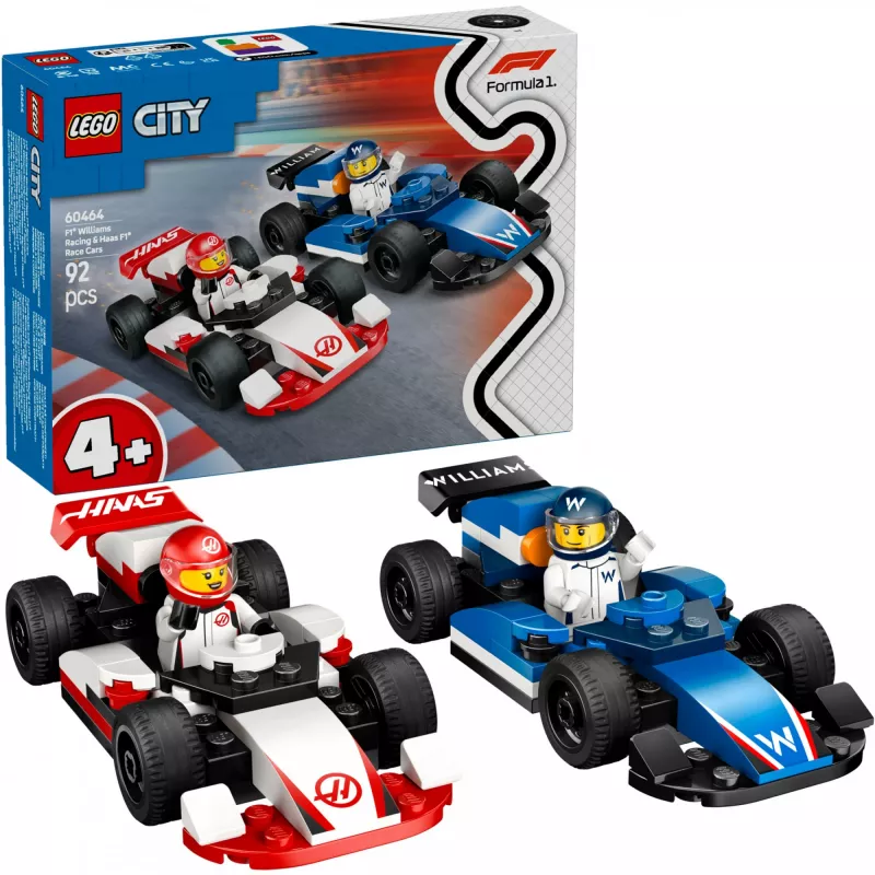 LEGO CITY 60464 F1 - Williams Racing y Haas F1 Coche de carreras