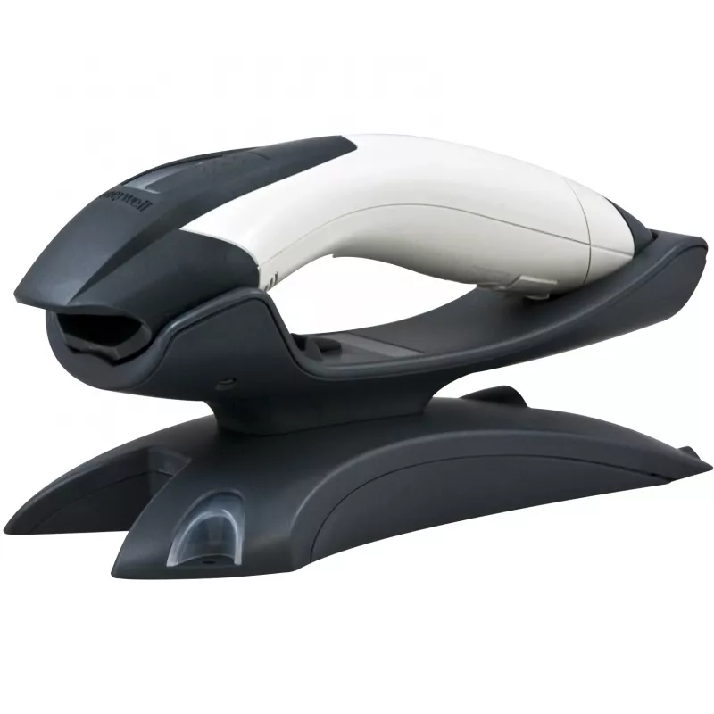 Honeywell Voyager 1202g Lector de códigos de barras Bluetooth con base de carga/comunicación, kit USB, marfil
