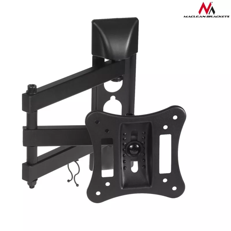 Soporte de pared para TV/monitor MACLEAN MC-719, para pantallas de hasta 68,6 cm (27 inch), máx. 15 kg, VESA 100x100, negro