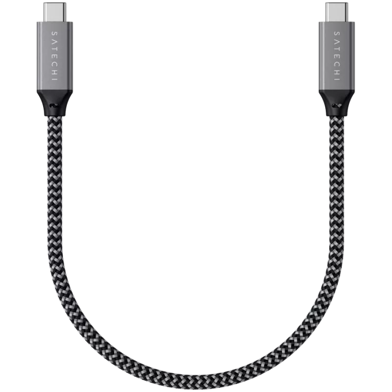 Cable USB Satechi ST-U4C25M USB4 Gen 3x2 0,25 m negro gris
