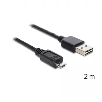 Cable USB DeLOCK EASY-USB 2.0-A Micro-B 2m