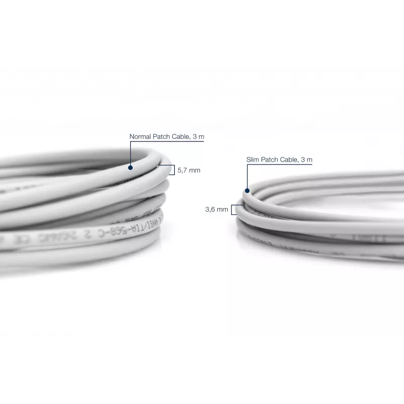 DIGITUS Cable de parcheo U/UTP slim CAT 6A RJ-45 Cat6a 2m gris