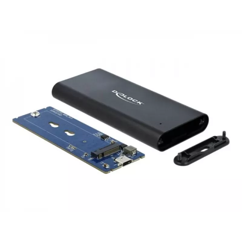 Delock - carcasa para almacenamiento - M.2 - tarjeta M.2 NVMe - USB 3.1 (Gen 2) - negro (42614)