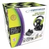 Esperanza EG104 High Octane volante con pedales, PC/PS3/Xbox 360, negro/verde