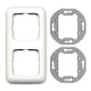 Kindermann 7441000002 Marco de interruptor de 2 elementos para Busch-Jaeger Reflex SI, blanco alpino