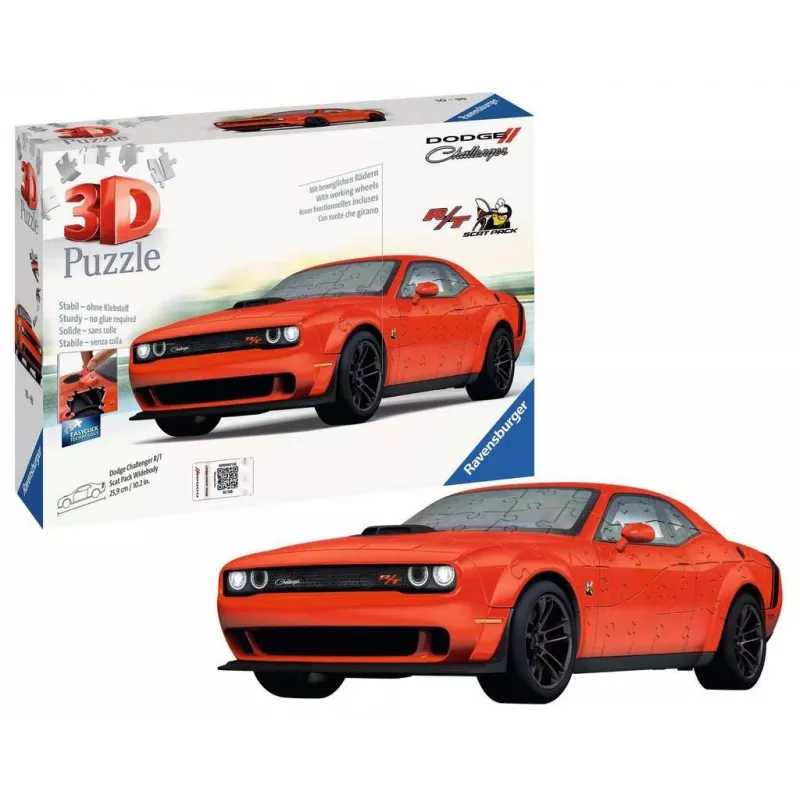 Puzzle 3D Ravensburger Dodge Challenger R/T Scat Pack Widebody 108 piezas
