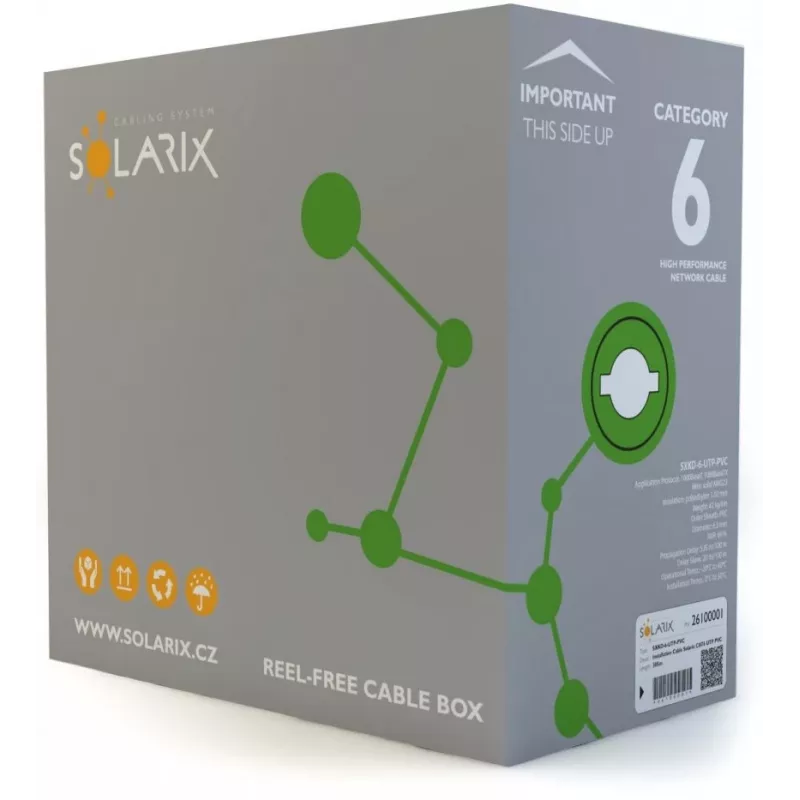 Cable de instalación Solarix CAT6 UTP PVC Eca 305 m