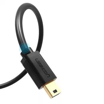 Cable USB Ugreen - Mini-USB 480 Mbit/s 3 m US132 (negro)
