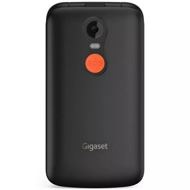 Gigaset GL595 teléfono para personas mayores 7,11 cm (2,8 pulgadas) Dual SIM, botón SOS, resistente a salpicaduras y polvo, 32 MB RAM, ranura microSD, negro